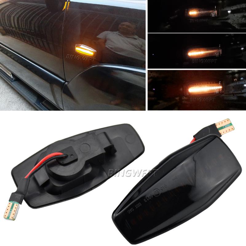 2PCS For Hyundai Elantra (XD) 2000 2001 2002 2003 2004 2005 2006 Flowing Water Indicator LED Side Marker Turn Signal Light