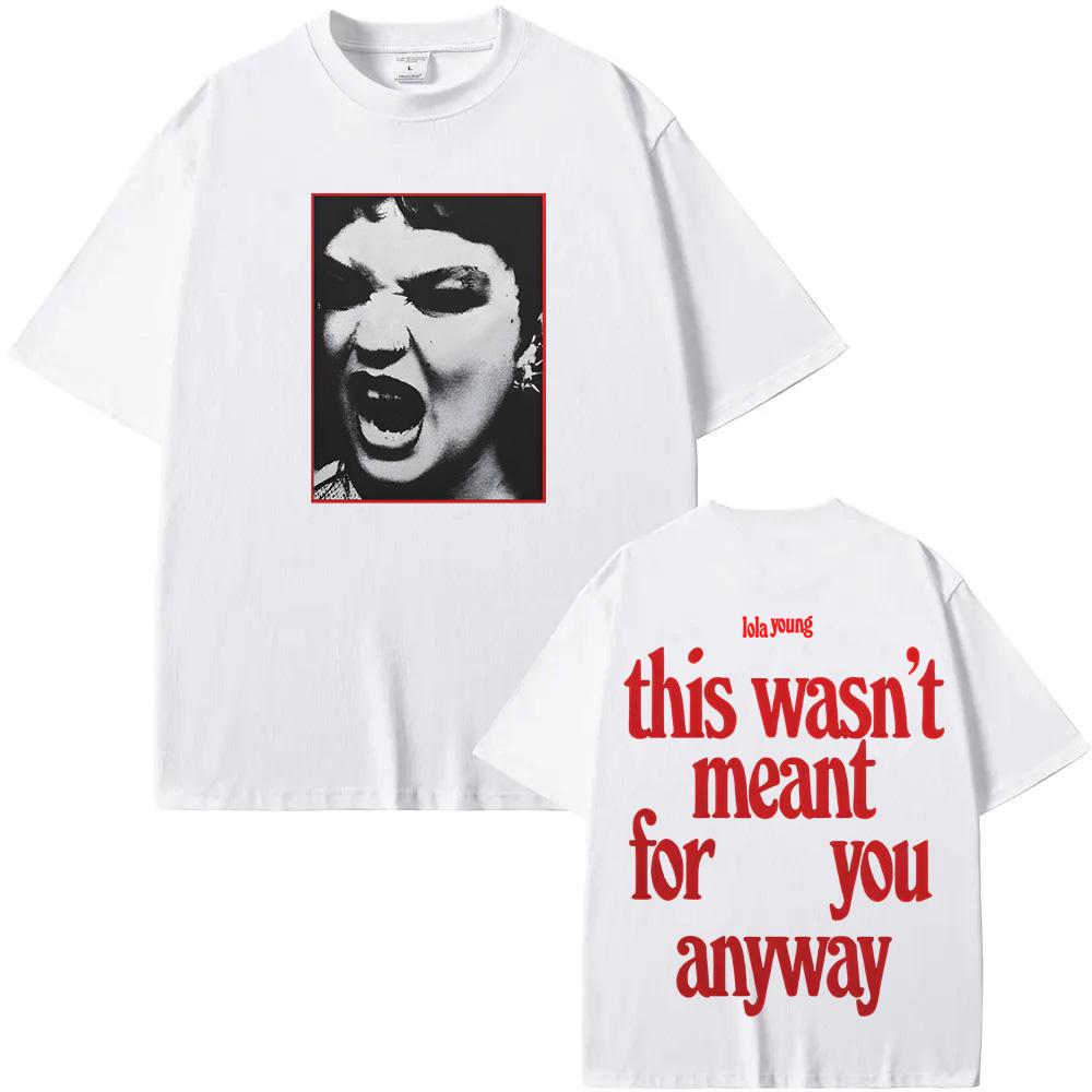 LOLA YOUNG T-shirts 2025 Tshirt Summer Rock Short Sleeve Unisex Oversized 100%Cotton Soft Clothes Round Neck Tops High Quality