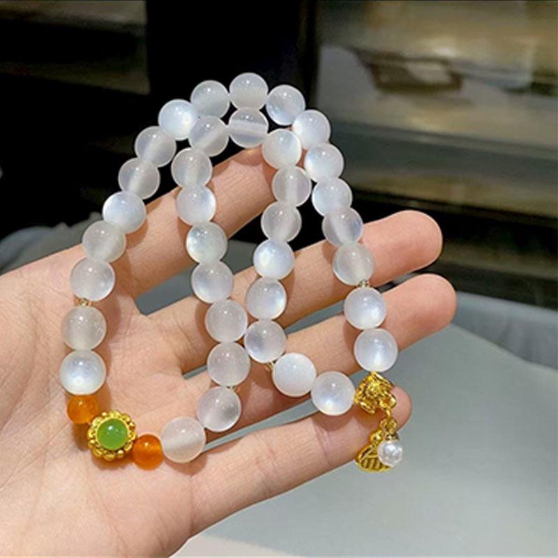 10mm Light-Adjusting Mica Blood Therapy Double-Wrap Bracelet: Sunlight & UV Color-Changing