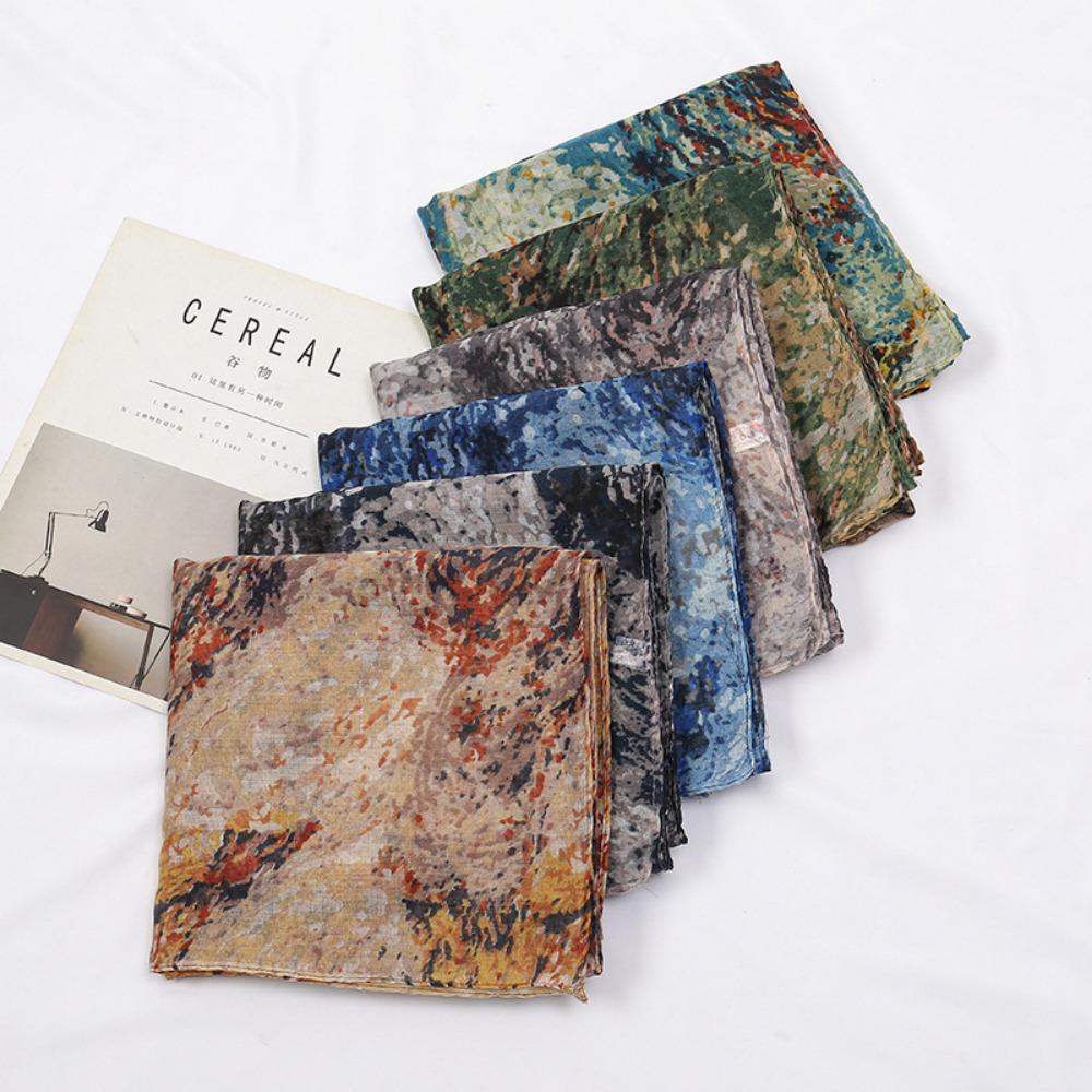 180*85Cm Fashion Retro Big Floral Viscose Scarf Lady Print Voile Shawls And Wraps Pashmina Foulards Muslim Hijab