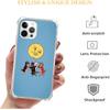 Hippie Moon and Cats Case Compatible with iPhone 13 Pro, Dancing Cats Phone Case for iPhone 13 Pro, Cool TPU Protective Phone Case Cover