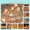 Led Snowman Battery Santa Claus Elk Fairy String Lights Outdoor Xmas Tree Decor