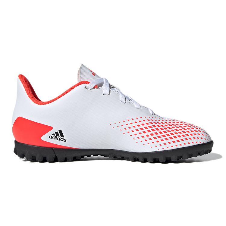 adidas PREDATOR Abrasion Resistant Low Top Kids' Soccer Shoes White Red Black Teenagers EG0933