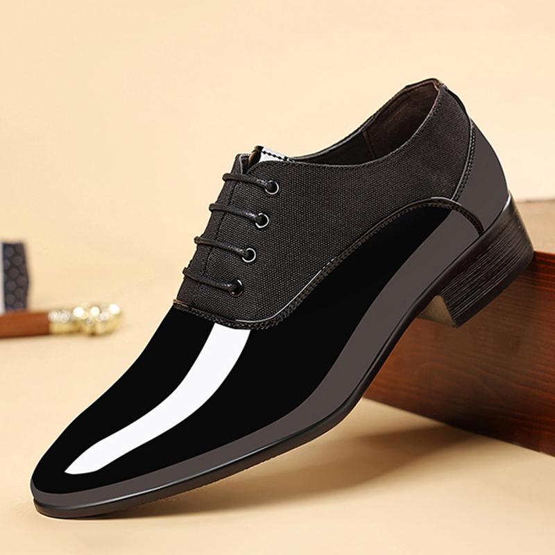 Men's Designer Black White Mixed Lace Up Wedding Oxford Brogues Shoes Male Flats Dress Homecoming Footwear Zapatos Hombre