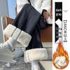 2025 Versatile Lambswool Warm Commuting Pants: Autumn/Winter Plus Velvet Casual Slit Style