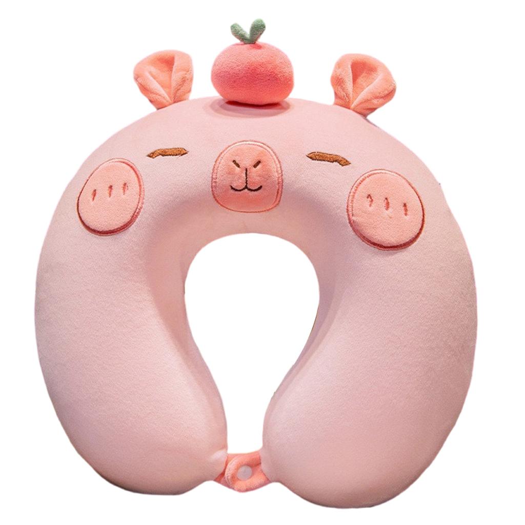 Cartoon Animal Neck Pillow Cute Travel Neck Support for Kids Cartoon Animal Memory Foam Travel Pillow Cushion