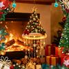 Decoración Festiva para el Hogar Luz de Navidad Colgante de Techo, Árbol Preiluminado Campana Colgante con Luz LED Cálida LED, Adorno Navideño para Porche y Entrada,