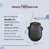 Retractable Anti-theft Combination Lock for Helmets, Suitcases, Bicycles, and Electric Scooters
