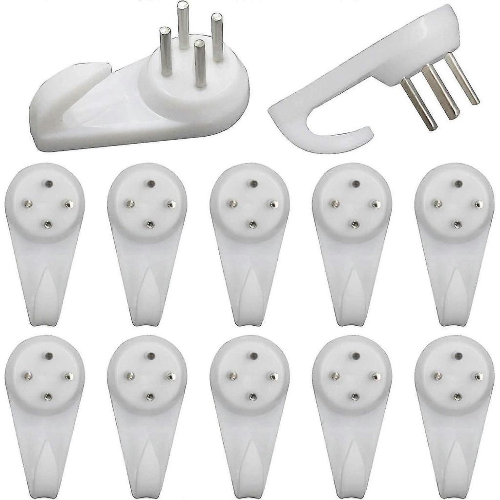100 Pezzi Viti per Unghie Invisibili Ganci a Parete Ganci Senza Traccia per Quadri Gancio Senza Segni, 30x15mm - DD0