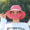 Women's Lightweight Floral Bucket Hat with Detachable Face Cover Breathable Anti-UV for Hiking Camping Vacation