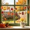 Autumn Hanging Accessories 12/24/36Pcs Thanksgiving Wooden Decoration, Pumpkin Maple Leaf Harvest Party Supplies Turkey Ornament, Festival Decor