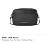 Michael Kors Jet Set Travel Coated Canvas Camera Bag Crossbody Bag Small Women's Black 35S6STVC1B-BLACK