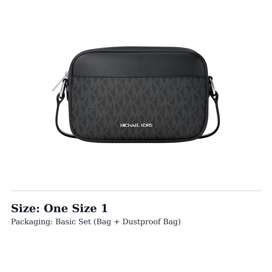 Michael Kors Jet Set Travel Coated Canvas Camera Bag Crossbody Bag Small Women's Black 35S6STVC1B-BLACK