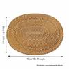 Oval Shape Rattan Woven Placemat Heat-Insulated Non-Slip Table Mat Heat-Resistant Mat  Dining Table