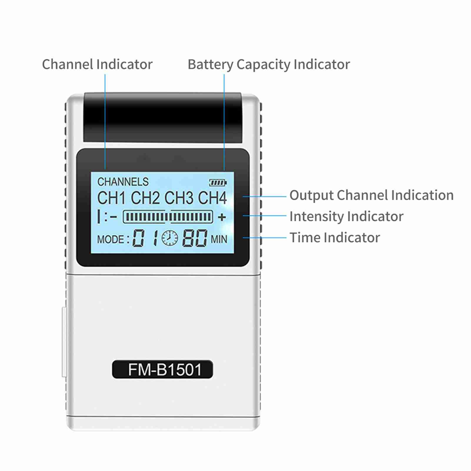 

TENS EMS Muscle Stimulator 4 Channel 15 Modes 20 Gears Intelligent Low Frequency Pulse Electric Muscle Massager