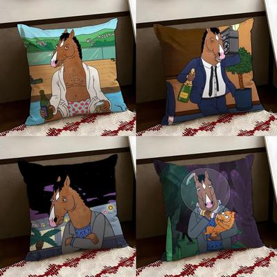 BBoJack Horseman Cushion Cover Reversible Soft Durable Pillow Cover Home  Car MultiScene Use for Daily Comfort