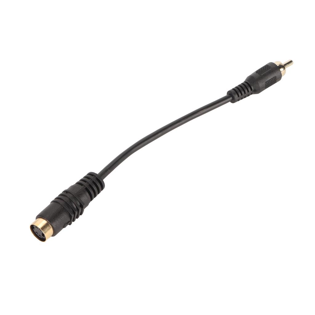 Mini DIN 4 Pin To RCA Cable Female To Male Plug and Play S Video To RCA Adapter Cord for DVD CD Player PC HDTV