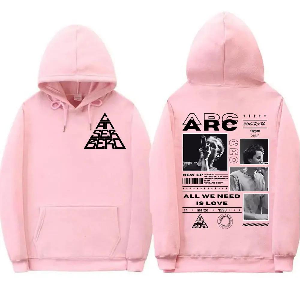 Canserbero All We Need Is Love limited edition printed men's retro hip-hop sweatshirt adult autumn and winter warm pullover