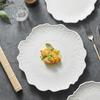Stone Pattern Irregular Ceramic Dinner Plate Restaurant Salad Plate Dessert Snack Plate Pasta Plates Specialty Tableware