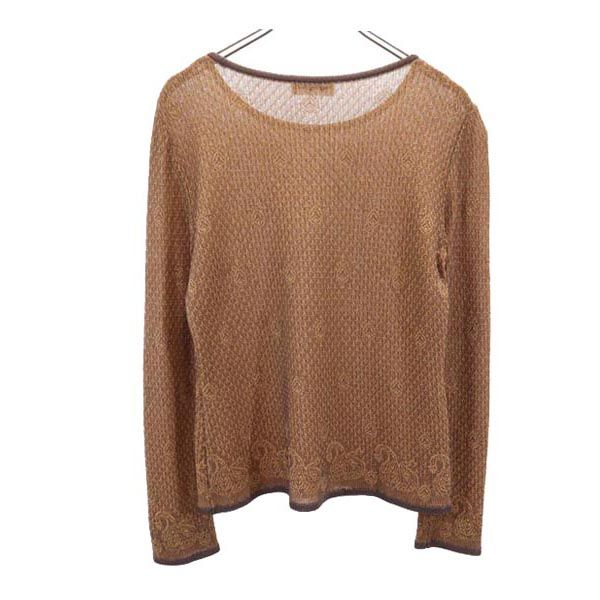 YVES SAINT LAURENT made in Japan Overall handle Long sleeve knit sweater Women Used