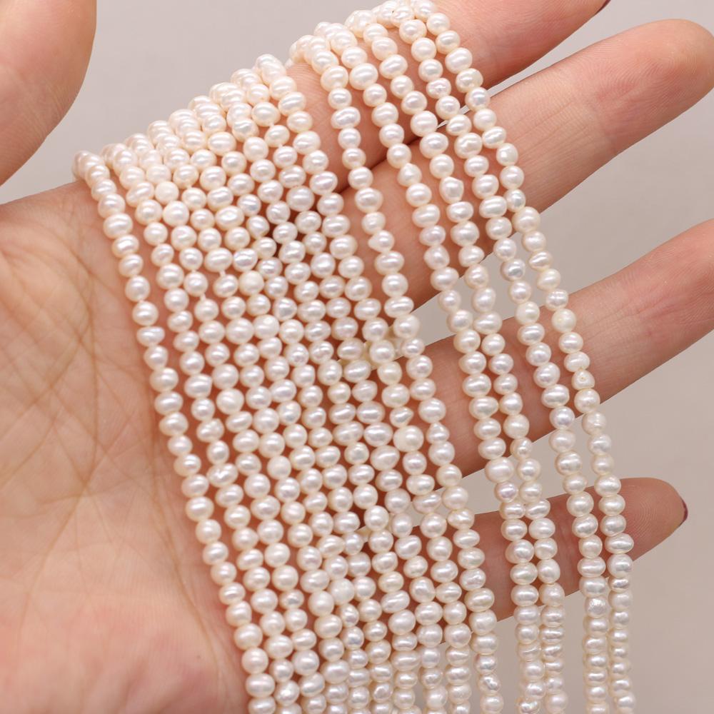 Colorful Pearl 3-3.5mm Oval Beads For Jewelry Making DIY Bracelet Earrings Necklace Accessory