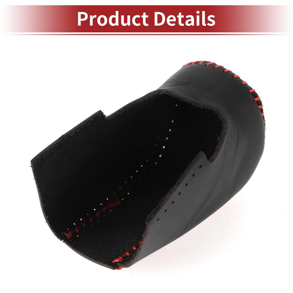 ACROPIX Gear Shift Knob Cover for Honda 1pc Faux HR-V (23-24) - - Black/Red Leather, Non-Slip