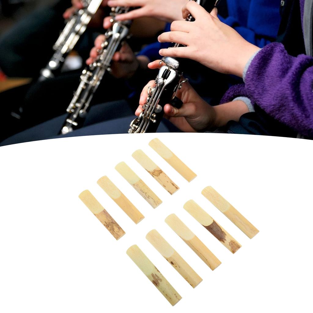 10 Stück Klarinettenblätter erzeugen einen klaren Klang, glätten das Licht, tragbare traditionelle Blätter für Klarinettenrep