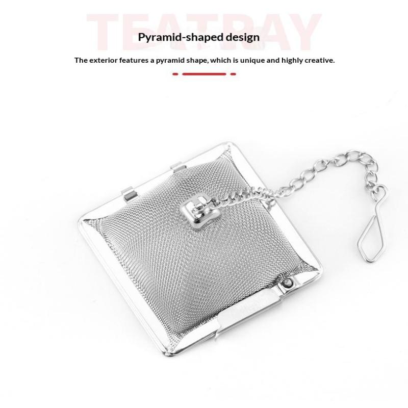 304 Stainless Steel Pyramid Tea Infuser Ultra Fine Mesh Filter For Home Office Loose Leaf Tea Brewing