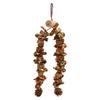 Parrot Chewing Toy Beak Grinding Safe Log Nut Pine Cone Corn Leaf Hanging Bird Cage Toys for Medium Large Birds Colorful