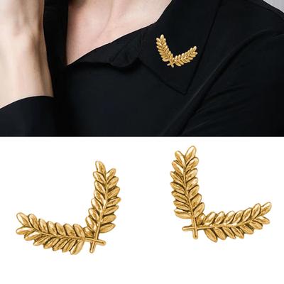 Elegant Retro Wheat Ear Lapel Pin Alloy Accessory Lightweight Breastpin Jewelry Accessory For Office Party Wedding