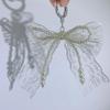 Fashionable Pearls Lace And Bows Jewelry Alloy Keyring Fashion Keychain Bag Pendant Adds Charm To Outfits For Women