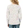 T-shirt casual a manica lunga con stampa sul collo per bambini, top per ragazzi e ragazze