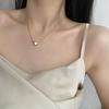 2026 Titanium Steel Heart Necklace: Light Luxury Cool Style Clavicle Chain for Women