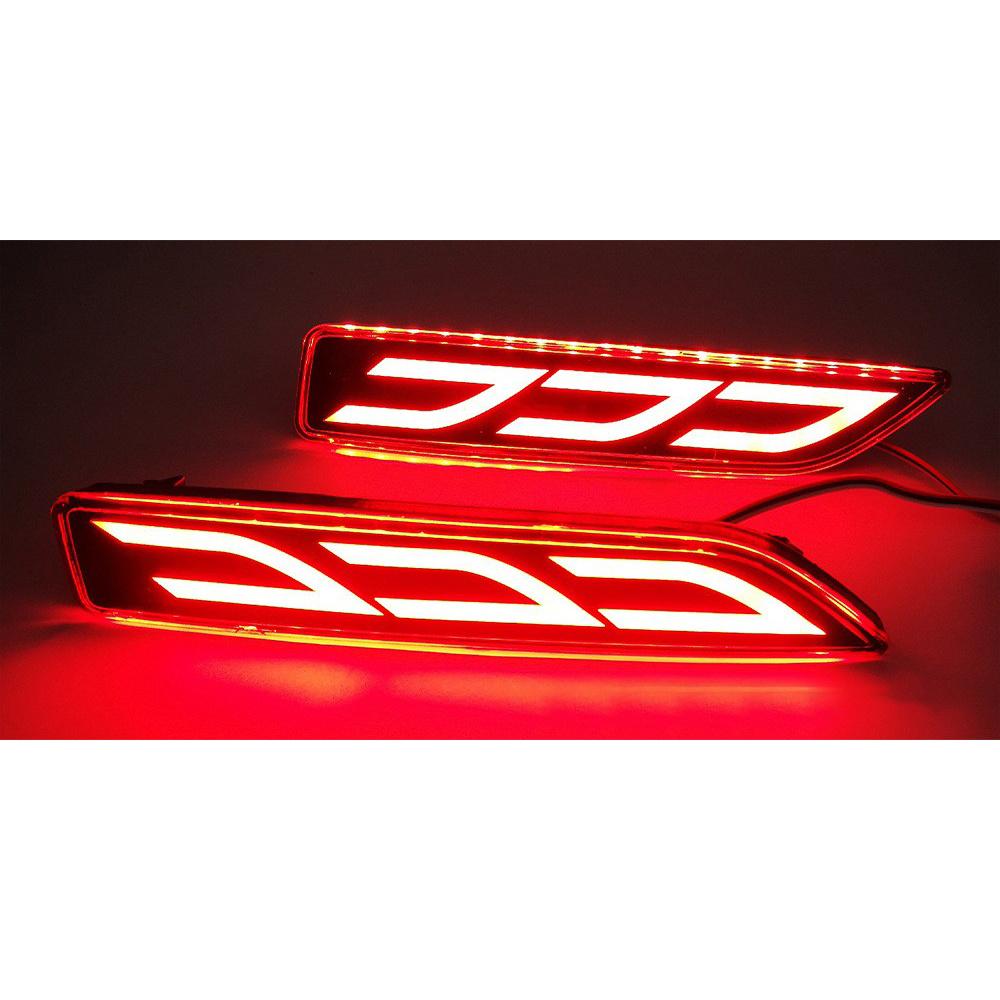 2x LED Rear Bumper Reflector Light Brake Tail Lamps For Honda CRV CR-V 2007-2009