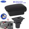 For Toyota Yaris 3 For Toyota Hybrid  Yaris Vitz Car Armrest Box Car Storage box interior details USB Charging Car Accessories