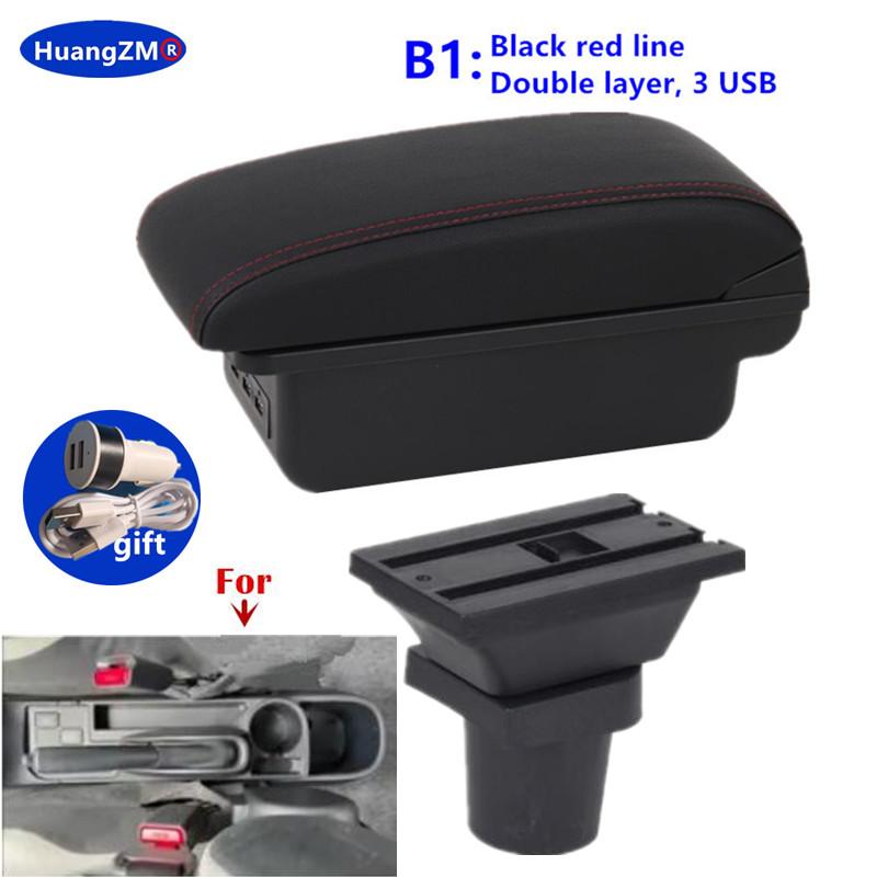 For Toyota Yaris 3 For Toyota Hybrid Yaris Vitz Car Armrest Box Car Storage box interior details USB Charging Car Accessories