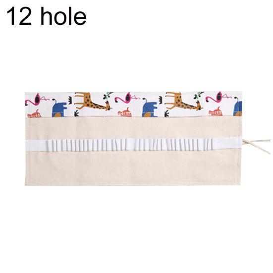 12/24/36 Holes Girl Pen Boy Pen Case Roll Bag Plátno Stacionární