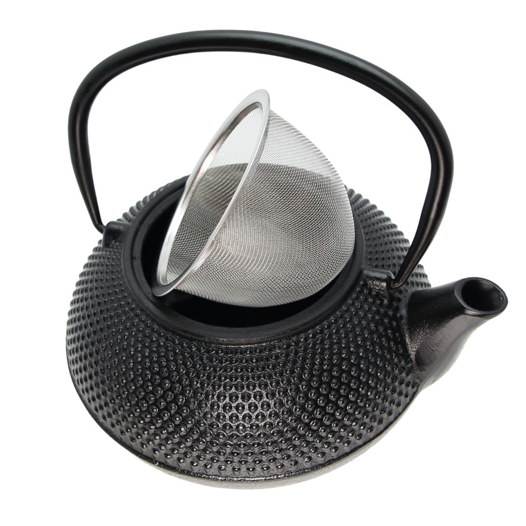 CAST IRON KETTLE 0.8L TEA AND HERB INFUSER 2x CUPS PLATE