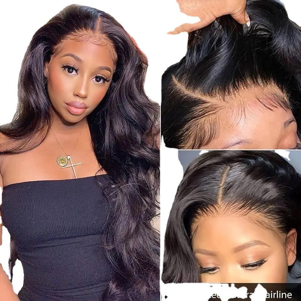 New Women's Front Lace Long Curly Hair Big Wave Front Lace Wig Headgear Ready In Stock
