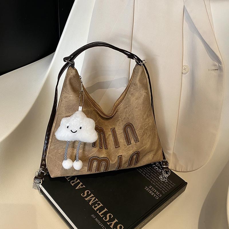 

Everyday Spacious Pu Tote Bag For Women With Trendy Stitching Details And Comfort Without Pendant коричневый