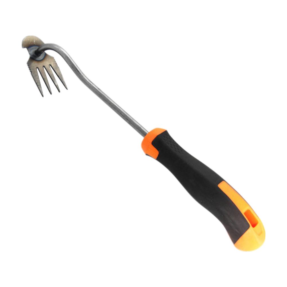1/2 Stück 30/40/50CM Garten-Unkrautstecher 4 Zähne Manueller Unkrautstecher Manganstahl Geschmiedeter Garten-Unkrautstecher Entferner Garten-Rasen-Unkrautstecher