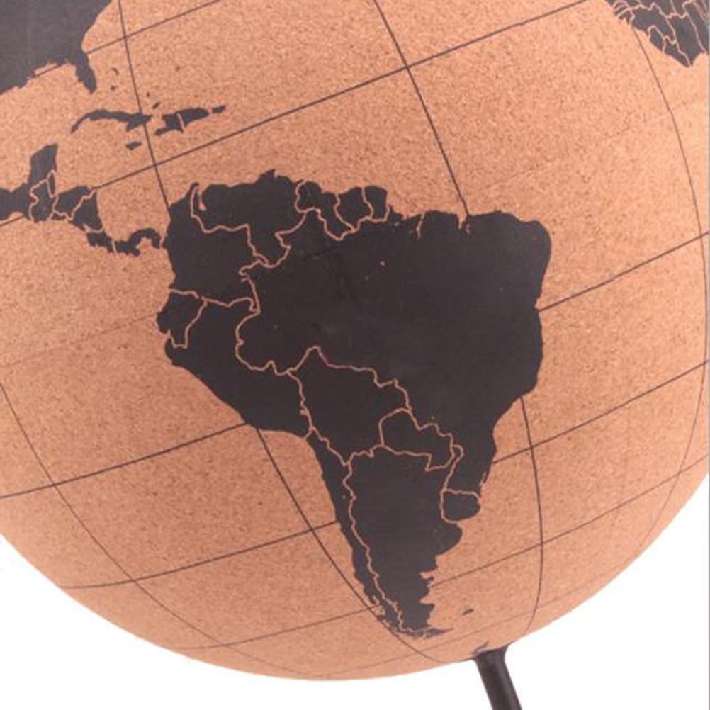 Korkträ Roterande Globkartor Hemkontorsdekoration Världskarta Geografikarta Glober