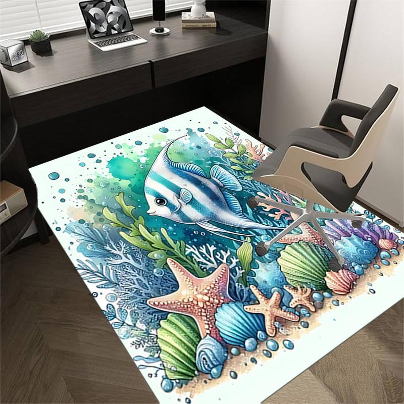Ocean Marine Pattern Area Rug, Office Carpet Indoor Outdoor Entrance Doormat, Non-Slip Soft And Comfortable, Living Room, c122079