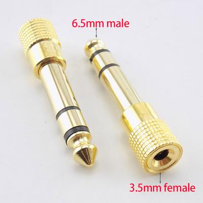 3,5mm Stecker 6,5mm Buchse Stereo Kopfhörer Sender 3,5 6,5 Audio Mic Gitarre Anschlüsse Adapter Mikrofon Audio