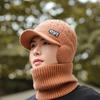 Woolen Hat for Men In Winter Windproof Large Brim Warm and Cold Hat New Knitted Hat Autumn and Winter Cold Proof Hat for Men