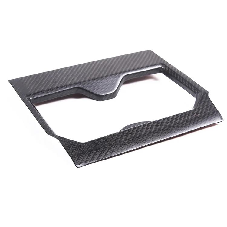 For 2022-2023 Toyota Tundra Real Carbon Fiber Car Interior Accessory Center Console Cup Holder Panel Decorative Cover