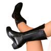 Medium boots  new autumn and winter large size mother shoes cotton shoes middle heel side zipper thick heel fashion boots