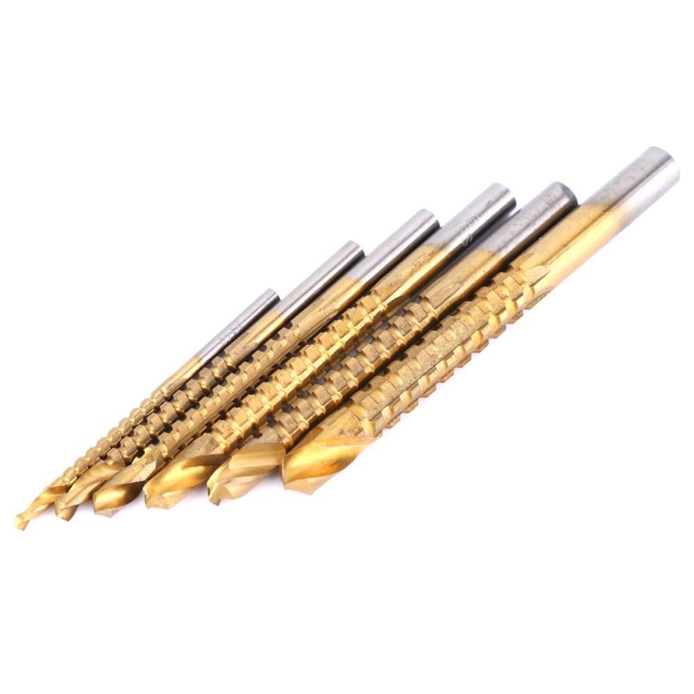 6pcs High Speed Steel Drill Bit Set 3-8mm Side Cutting Drill Bit Twist Drill Bits Woodworking