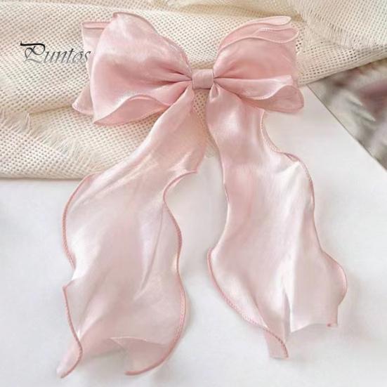 Ženy Spona do vlasů Síťovina Příze Stuha Mašle Dekor Kreslená jehlice do vlasů s dlouhým ocasem Sladké doplňky do vlasů