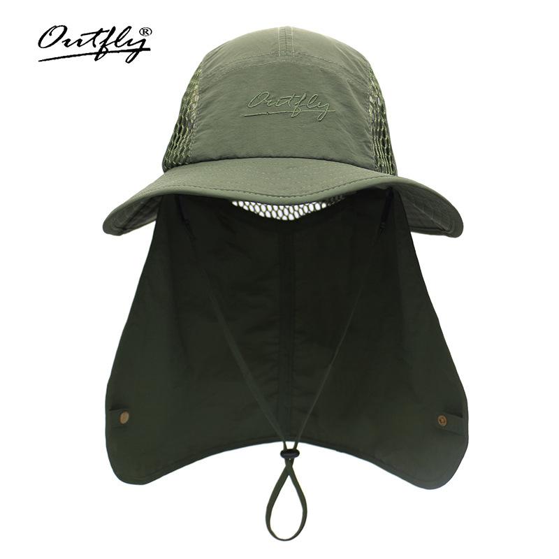 Spring and Summer New Neck Protection Integrated Bucket Hat Men's Outdoor Sports Visor Fishing Mountaineering Casual Shawl Hat